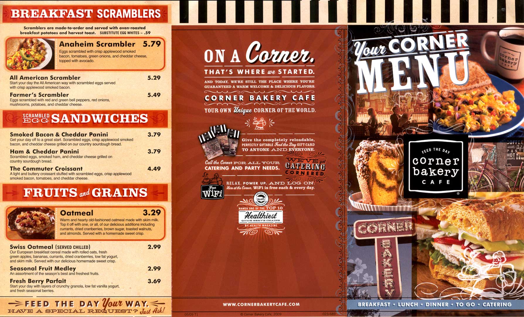 corner bakery breakfast menu